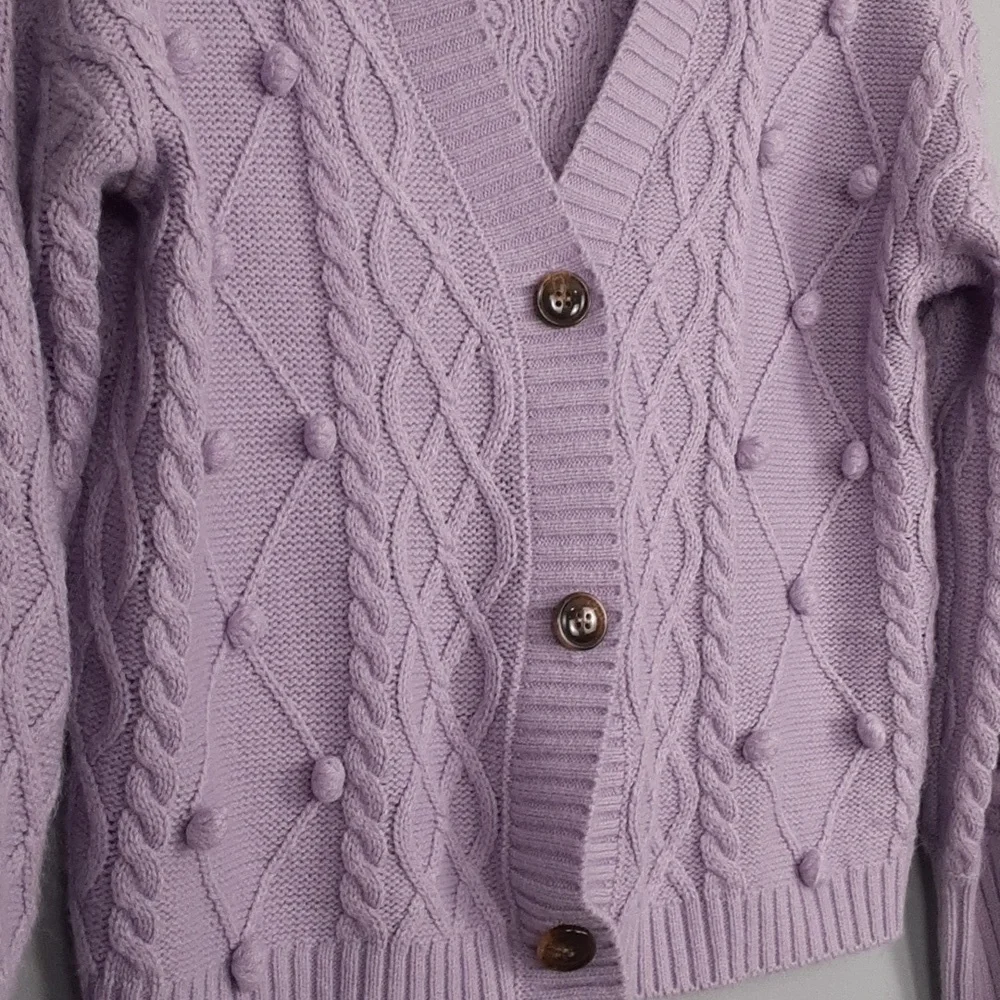 Hazel Moon Soft Girl Cottage Core Aesthetic Pastel Cropped Cardigan Sweater